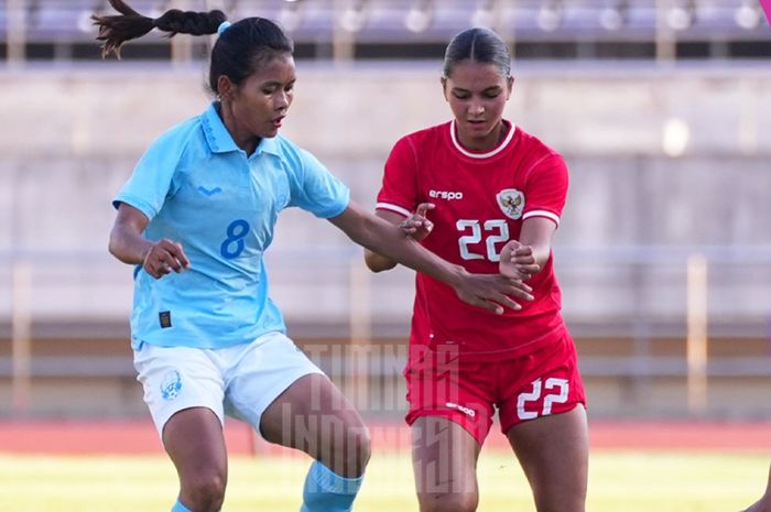 Timnas Wanita Indonesia menahan imbang Kamboja dalam laga perdana Grup B ASEAN Cup Women 2024 di Stadion New Laos National, Vientiane, Sabtu (23/11/2024).