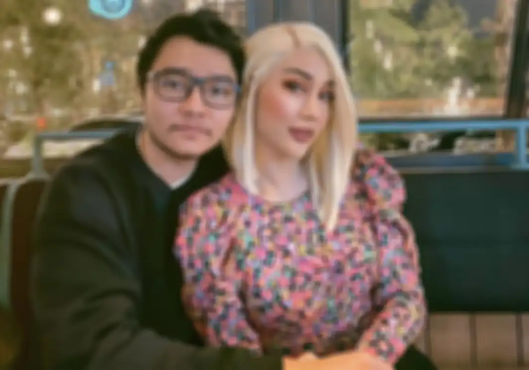 Lucinta Luna dan Abash silaturahmi lewat video call.