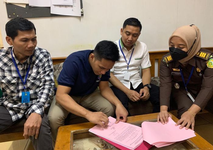 Richard Eliezer di Lapas Salemba, Jakarta Pusat, Senin (27/2/2023).