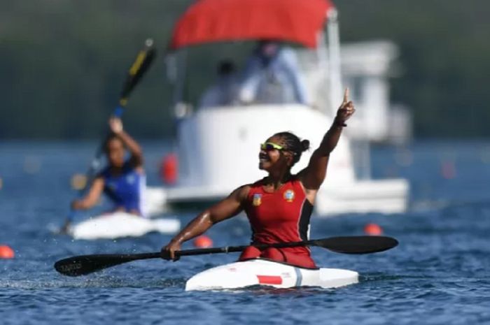 Atlet kayak putri Indonesia, Stevani Maysche Ibo pada SEA Games 2021.