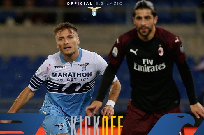 Grafis Lazio Vs AC Milan di semifinal Coppa Italia leg pertama di Stadion Olimpico Roma, Selasa (26/2/2019)