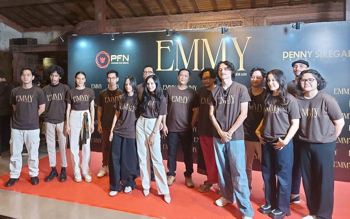 Jumpa pers film Emmy di kawasan Kebayoran Baru, Jakarta Selatan, Jumat (27/3/2026).