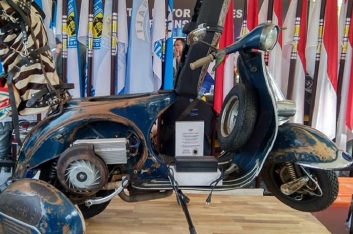 Ilustrasi produk motor hasil konversi listrik,