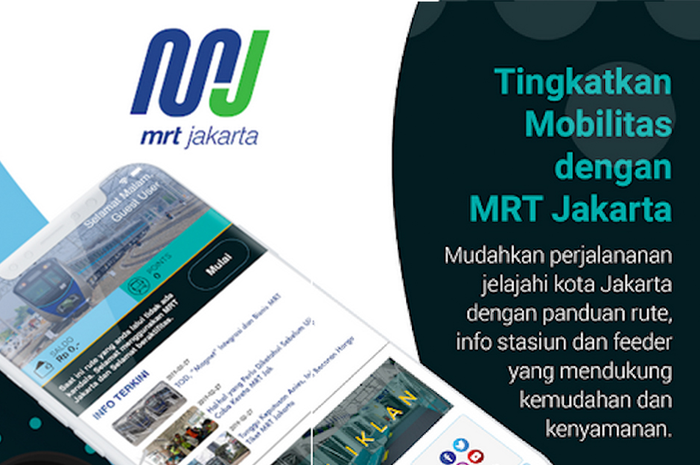 Aplikasi MRT Jakarta yang ada di Android
