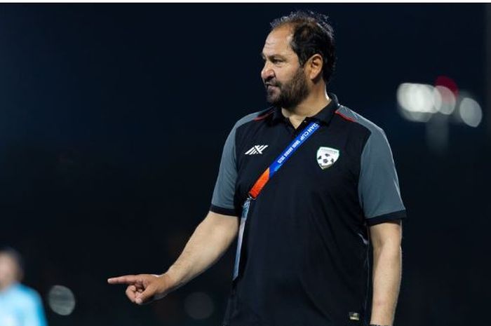 Pelatih Afghanistan, Elias Manoucher pasca-laga lawan Korea Selatan di matchday kedua grup C Piala Asia U-17 2025, Senin (7/4/2025).