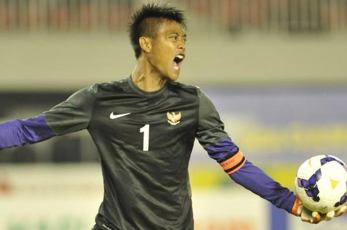    Kiper Timnas Indonesia, Kurnia Meiga Hermansyah.    