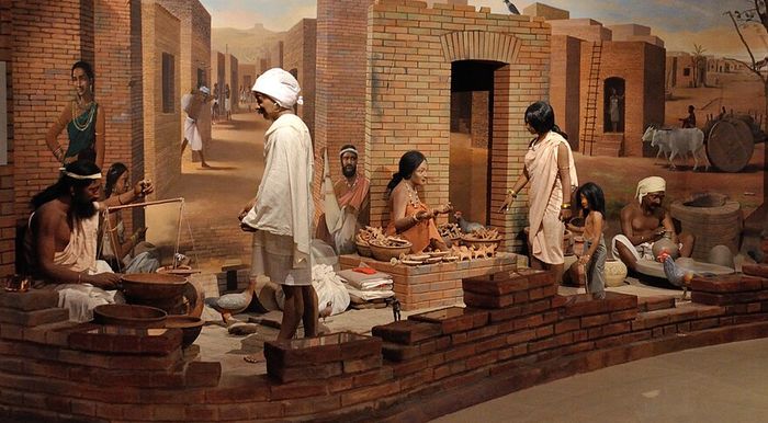 Diorama Peradaban Lembah Indus di Science City Kolkata. Peradaban Lembah Indus muncul sejak 3300 SM dan mencapai puncaknya sekitar 2000 SM.