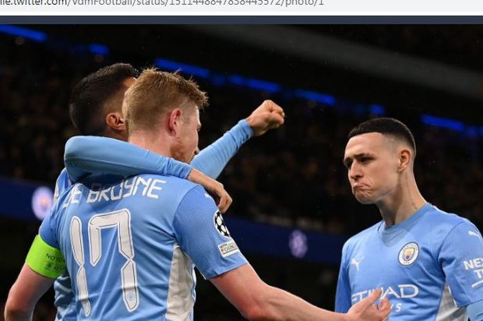 Winger Man City, Phil Foden, memang cerdas karena cuma membutuhkan waktu 2 menit untuk mengacak-acak pertahanan Atletico Madrid.