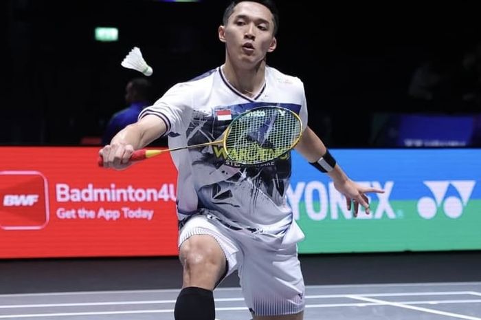 Tunggal putra Indonesia, Jonatan Christie, saat berlaga pada babak 32 besar All England Open 2026 di Utitlita Arena Birmingham, Inggris, Rabu (4/3/2026).