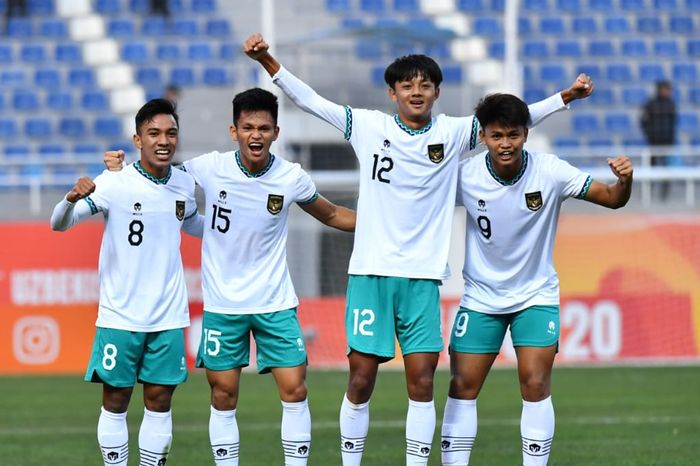 Para pemain Timnas U-20 Indonesia vs Suriah di Piala Asia U-20 2023.