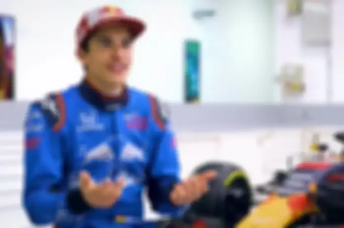 Marc Marquez usai menjajal  mobil Formula 1 tim Red Bull