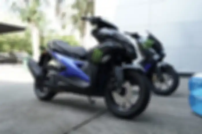 Yamaha Aerox sangar dengan livery Monster Energy Yamaha MotoGP 