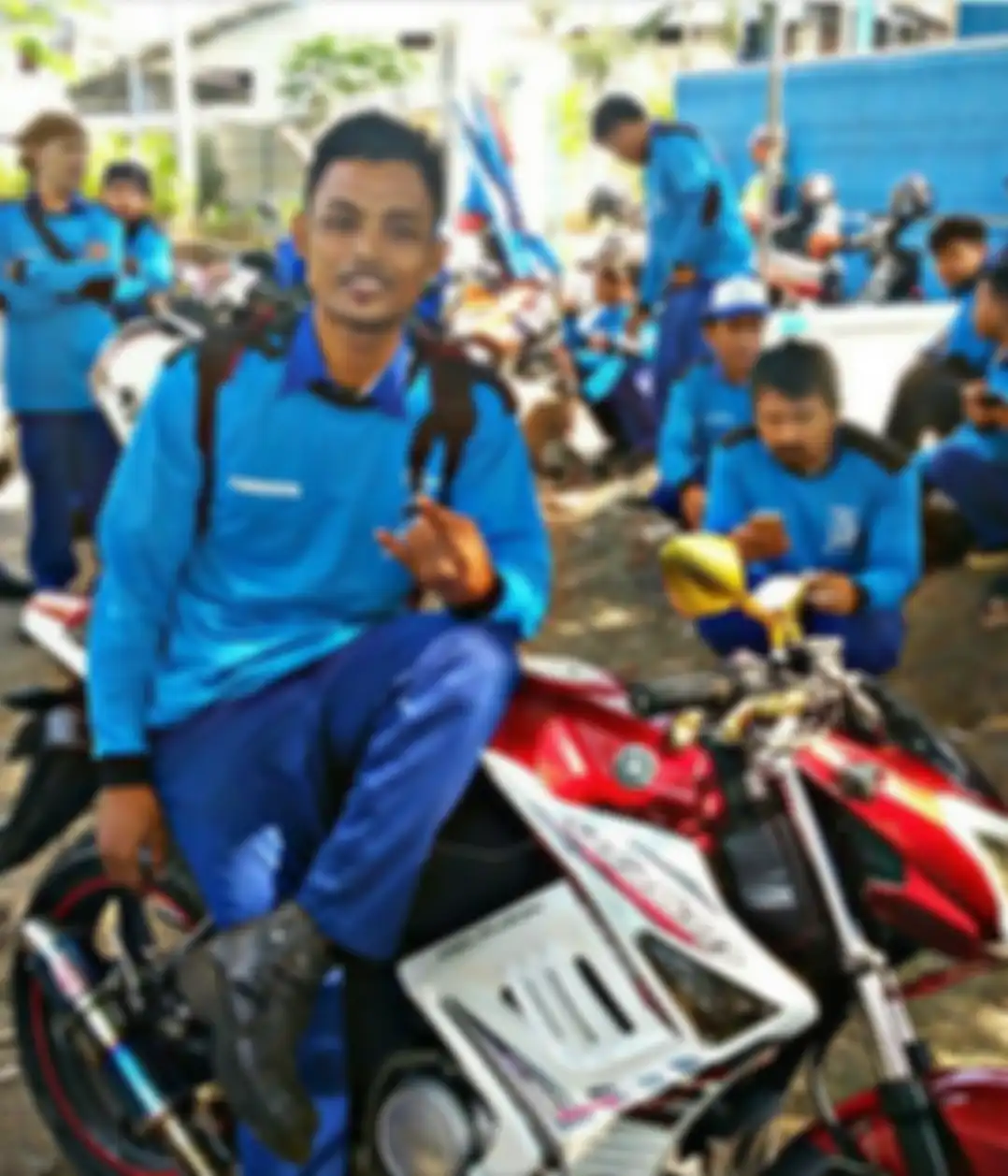Arbi dan motornya yang ditilang