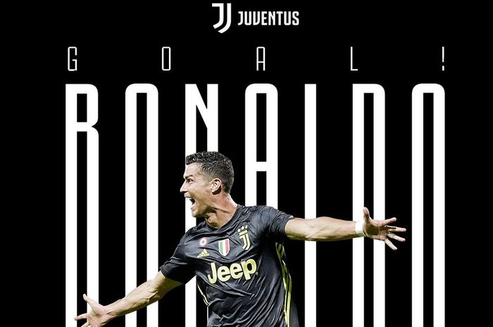 Grafis untuk gol Crsitiano Ronaldo ke gawang Lazio - pada lanjutan Liga Italia pekan ke-21 di Stadion Olimpico, Minggu (27/1/2019) atau enin dini hari WIB.