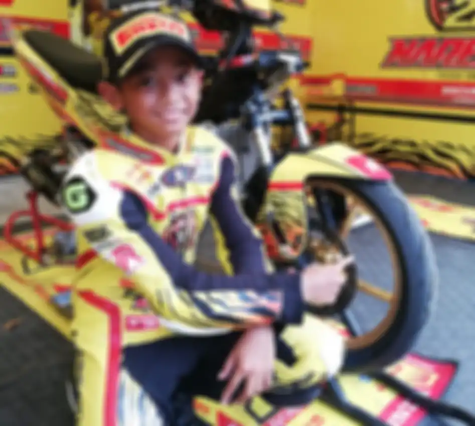 Ziven Rasul, sudah pakai Velg RCB SP 522 sejak masih belajar balap. 
