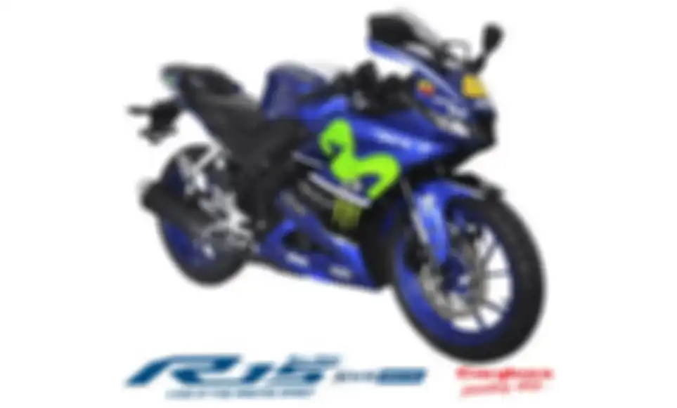 Ilustrasi Yamaha R15 dengan livery MotoGP dan nomor start milik Valentino Rossi