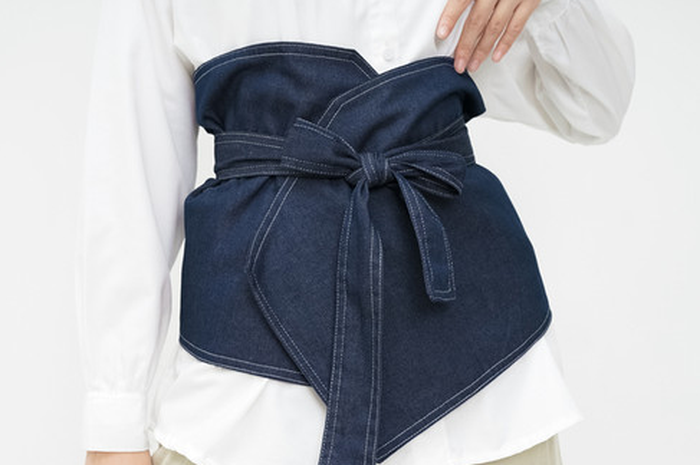Obi belt denim