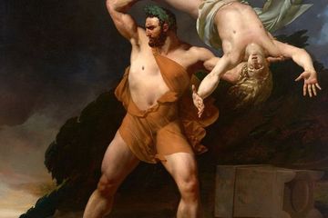 Herakles melemparkan Lychas ke laut dalam mitologi Yunani.