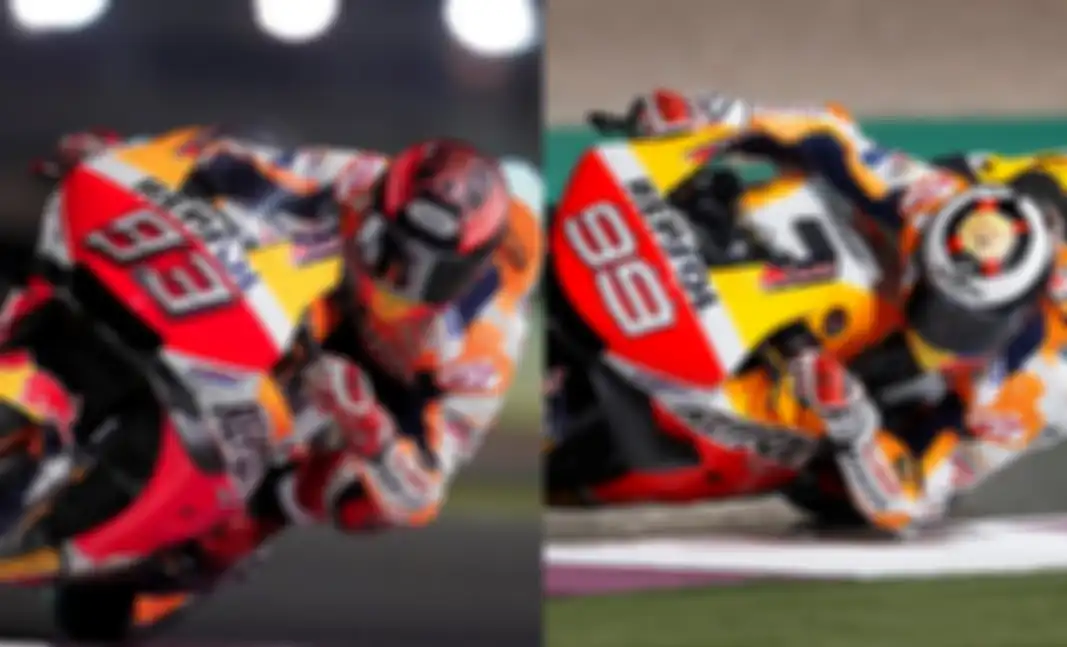 Marc Marquez dan Jorge Lorenzo pada tes pramusim MotoGP di Qatar