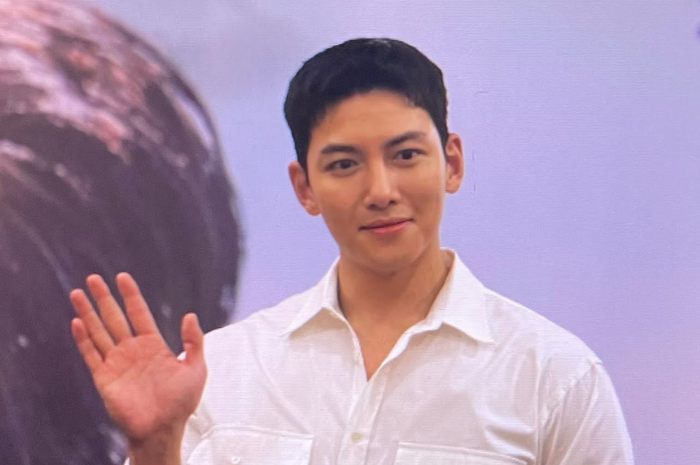 Ji Chang Wook saat press conference di The Kasablanka Hall, Jakarta Selatan.