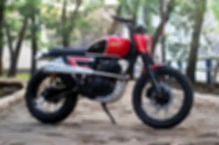Modifikasi Yamaha Scorpio Gator, mirip Triumph Scrambler 1200 XC