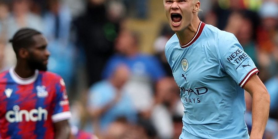 Hat-trick, Erling Haaland Girang Phil Foden Akhirnya Oper Bola saat Manchester City Vs Crystal Palace