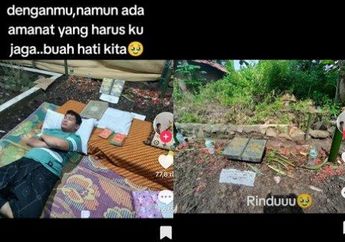 Bikin Nyesek, Pria Majalengka Tidur Beralas Tikar di Makam Ibu dan Istri yang Meninggal Dunia dalam Waktu Berdekatan: 2 Wanita Hebatku