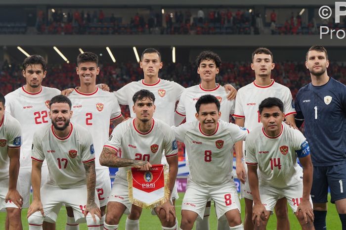 Starting Line-up skuad Timnas Indonesia Vs China dalam laga keempat Grup C Kualifikasi Piala Dunia 2026 zona Asia di Qingdao Youth Football Stadium, Qingdao, Selasa (15/10/2024).