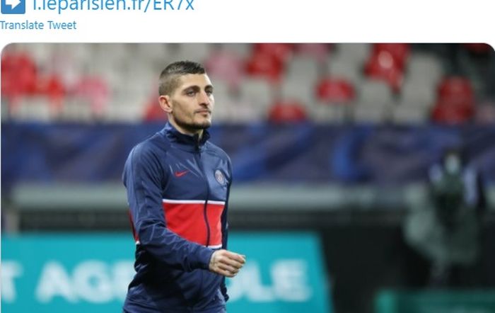 Gelandang Paris Saint-Germain, Marco Verratti.