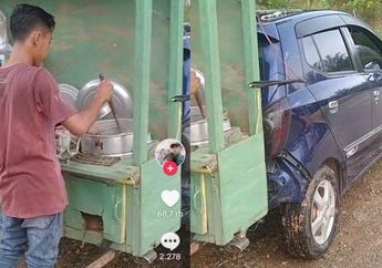 Viral Video Pedagang Bakso di Kaltim Pakai Mobil Mewah Buat Tarik Lapak Gerobaknya, Netizen: di Kalimantan Lambo Dipake Jualan Sayur!