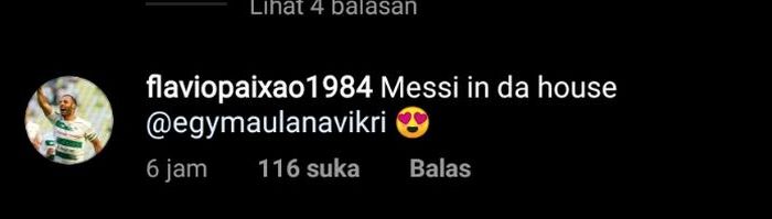 Kapten Lechia Gdansk, Flavio Paixao, menyematkan Egy Maulana Vikri dengan Lionel Messi, 20 Januari 2021