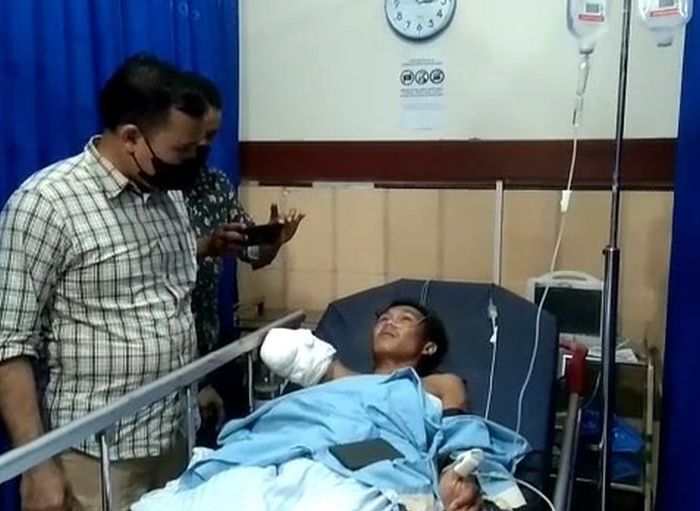 Lengan kanan Ilham putus setelah diterkam buaya 