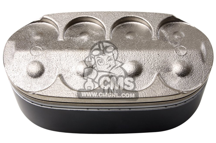 Desain piston oval ini supaya 8 klep bisa masuk