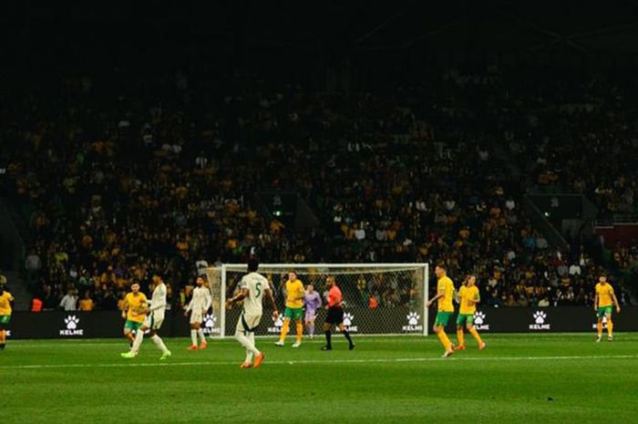 Suasana pertandingan timnas Australia Vs Arab Saudi pada Kualifikasi Piala Dunia 2026.
