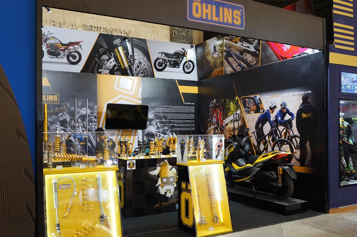 Ilustrasi foto. Booth Ohlins di IMOS 2018
