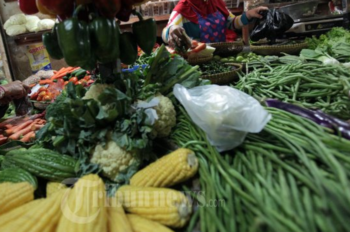 Ilustrasi pedagang sayur