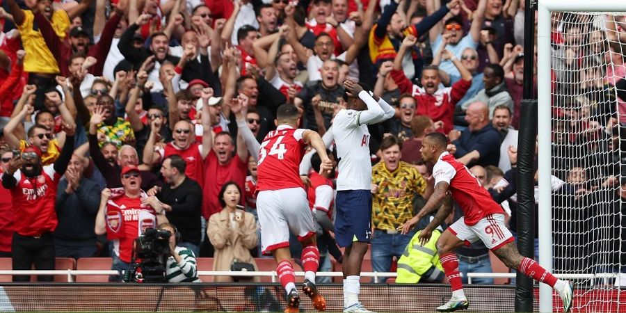 Hasil Liga Inggris - Menang Lawan 10 Pemain, Arsenal Permalukan Spurs di Derbi London Utara