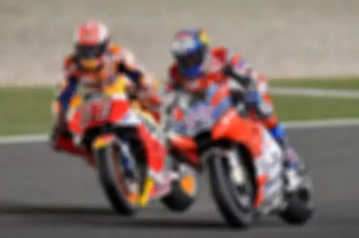 Marc Marquez dan Andrea Dovizioso di MotoGP Qatar 2018