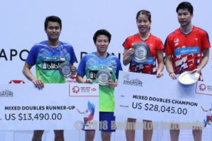 Pasangan ganda campuran Malaysia, Goh Soon Huat/Shevon Jemie Lai, sukses merebut gelar Singapore Open 2018 usai mengalahkan Tontowi Ahmad/Liliyana Natsir (Indonesia) di final.