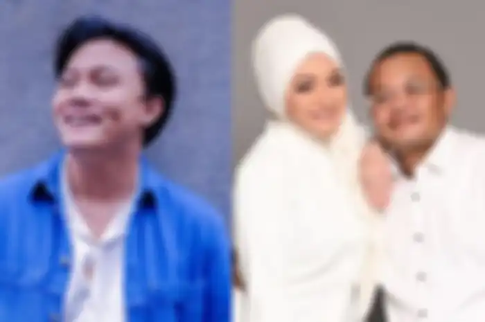 Kolase foto Rizky Febian dan Nathalie Holscher bersama Sule.