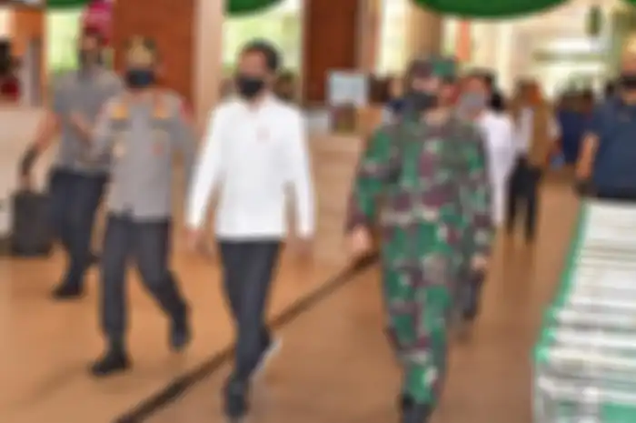 Presiden Jokowi melakukan peninjauan untuk persiapan new normal 