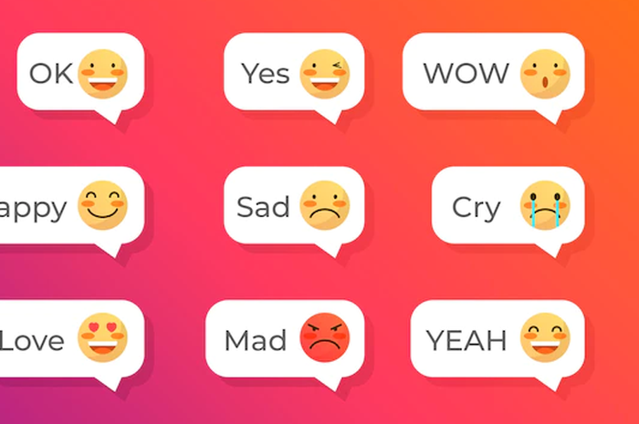 Ilustrasi reaksi emoji Google Messages