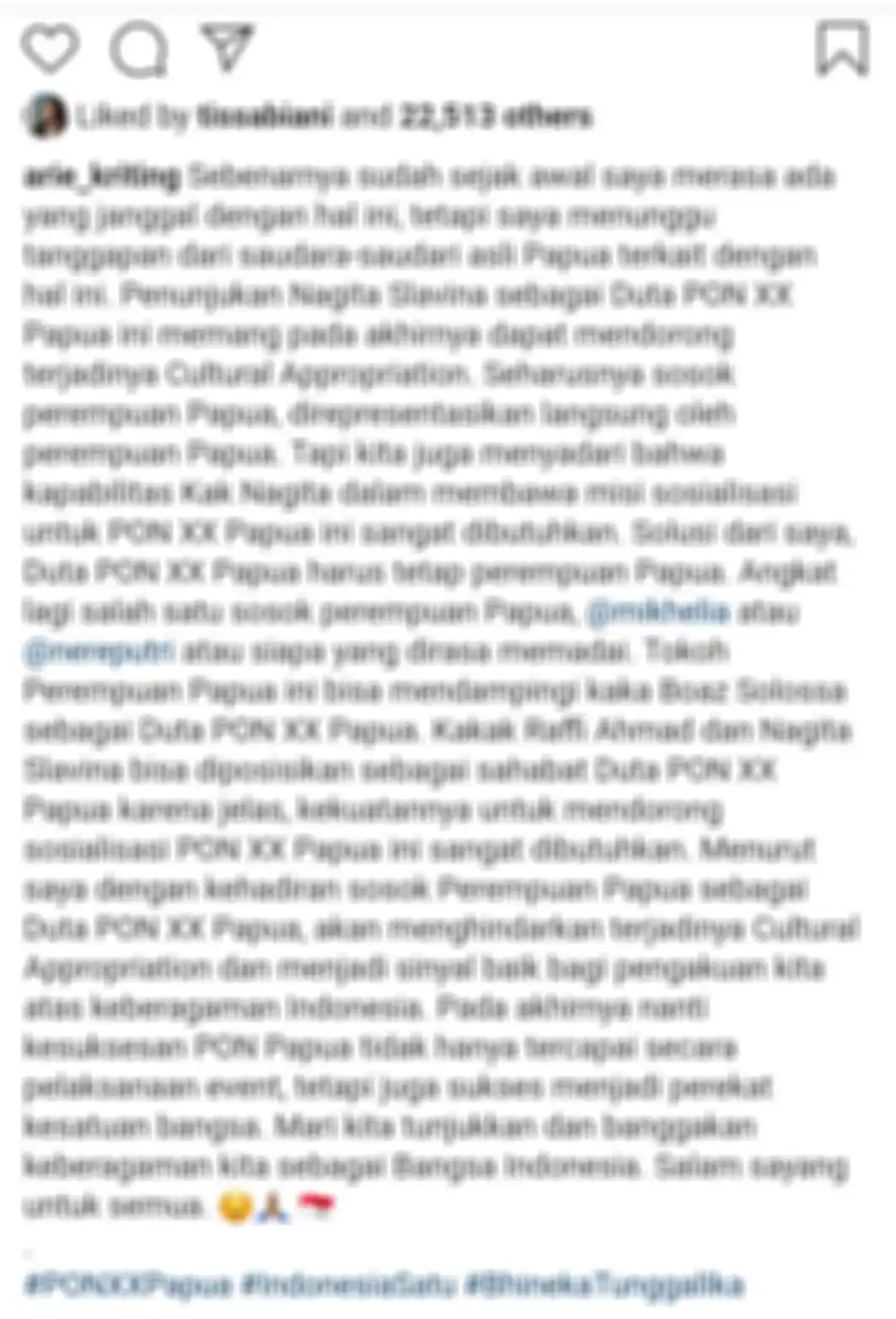 Komentar Arie Kriting soal Nagita Slavina yang terpilih jadi Duta PON XX Papua.