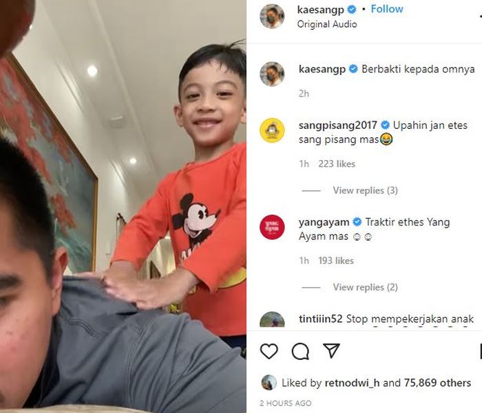 Postingan Kaesang Pangarep