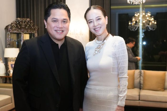 Ketua Umum PSSI Erick Thohir bertemu Presiden Sepak Bola Thailand Nualphan Lamsam atau Madam Pang bertemu membahas soal sepak bola Asia Tenggara.