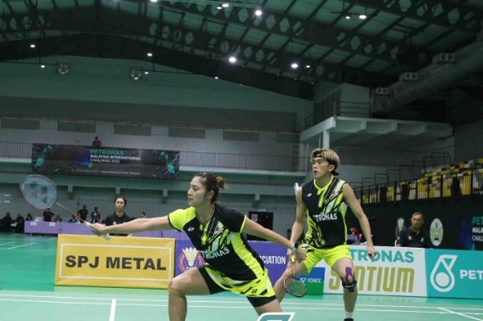 Ganda campuran Malaysia Hoo Pang Ron/Teoh Mei Xing antusias dilatih Nova Widianto jelang Malaysia Open 2023.