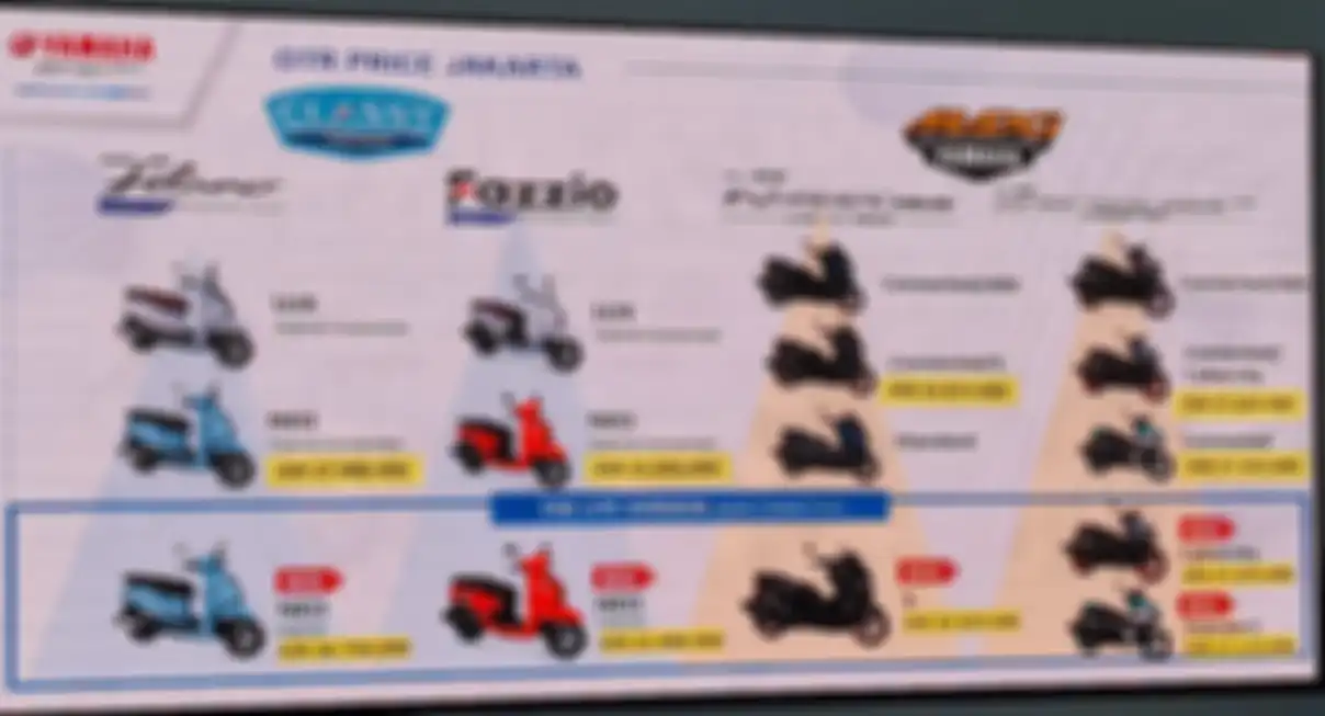 Motor Yamaha Lite Version dijual lebih murah dari tipe lainnya