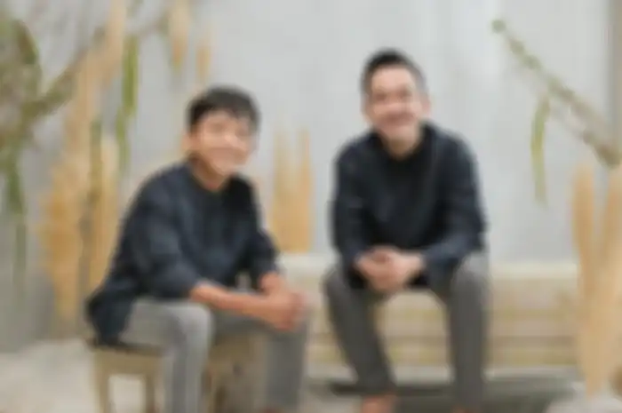 Ruben Onsu dan anak sulungnya Betrand Peto