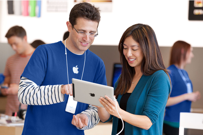Ilustrasi karyawan Apple Store