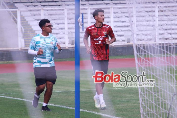 Malik Risaldi yang baru bergabung dengan Timnas Indonesia jelang laga melawan Tanzania di Stadion Madya, Senayan, Jakarta, Sabtu (1/6/2024).